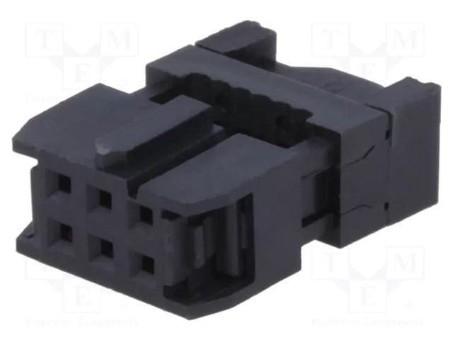 Connector: IDC; plug; female; PIN: 6; straight; IDC; 2.54mm; 2x3 AMPHENOL COMMUNICATIONS SOLUTIONS T812-1-06