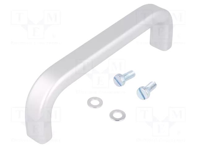 Holder; aluminium; grey; H: 39mm; L: 130mm; W: 15mm; handle MENTOR MR-277.3