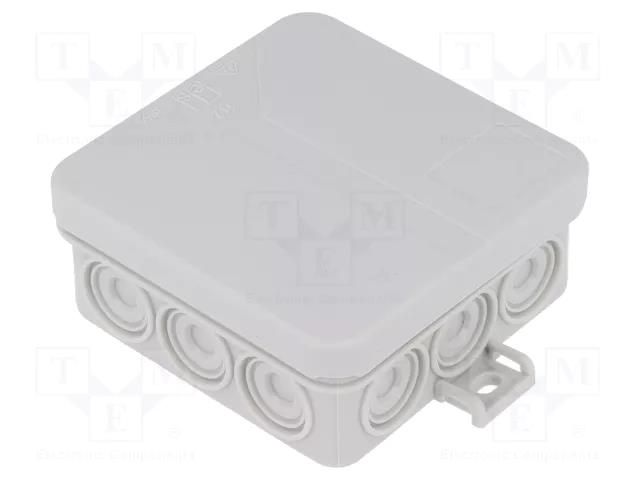 Enclosure: junction box; X: 85mm; Y: 85mm; Z: 37mm; polypropylene PP SPELSBERG I-12-L
