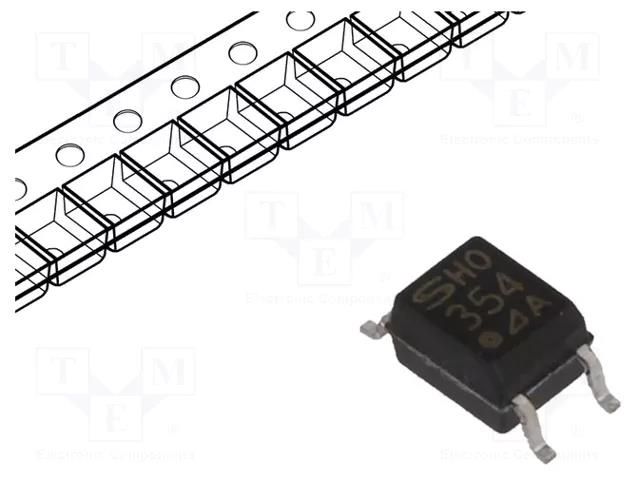 Optocoupler; SMD; Ch: 1; OUT: transistor; Uinsul: 3.75kV; Uce: 80V SHARP PC354N1J000F