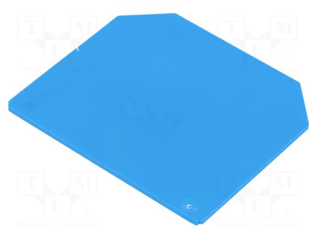 End/partition plate; blue WEIDMÜLLER WTW2.5/BL