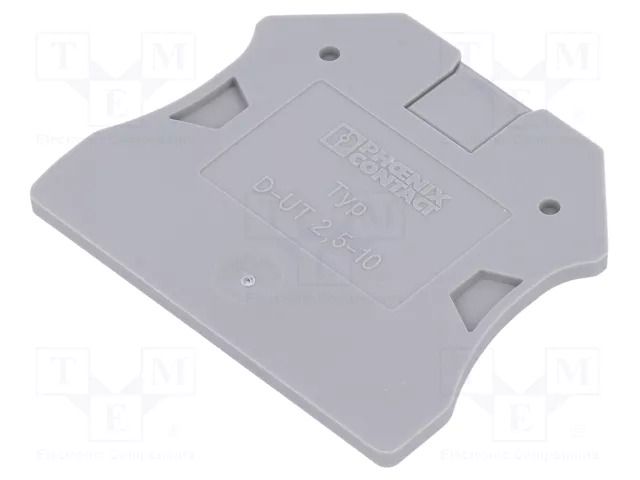 End plate; UT; grey; polyamide PHOENIX CONTACT D-UT2.5/10