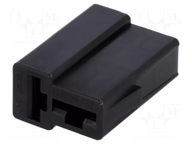 Terminals cover; female; ways: 2; black; FASTIN-FASTON TE Connectivity 180907-5