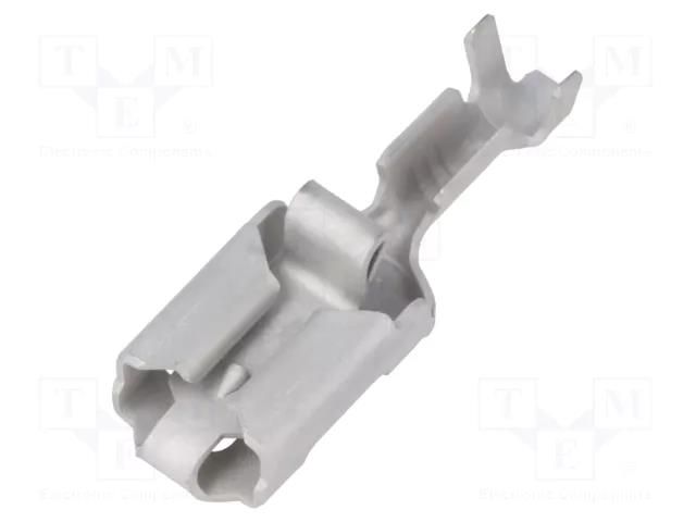 Terminal: flat; 6.3mm; 0.8mm; female; 0.5÷1.5mm2; crimped; straight TE Connectivity 160759-3/C