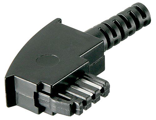 TAE-F male with Cable Protector, black 50247