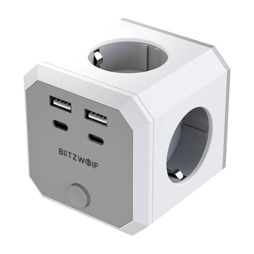 BlitzWolf BW-EC2 8-in-1 Power Cube (4xAC / 2 x USB-A / 2 x USB-C), BlitzWolf BW-EC2