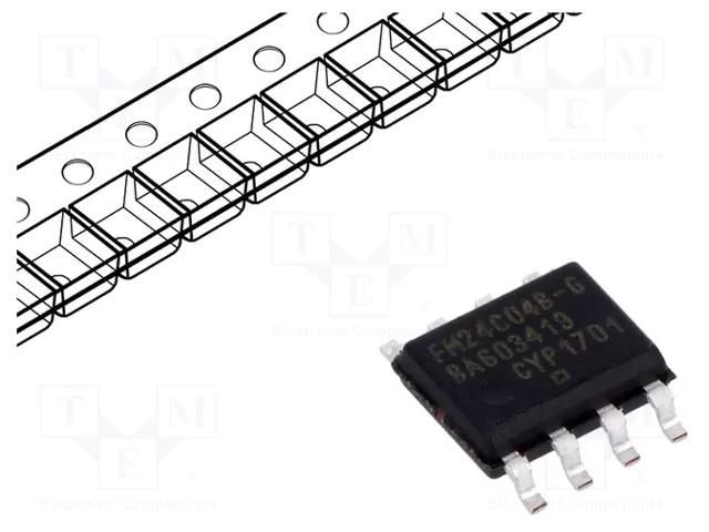 IC: FRAM memory; 4kbFRAM; I2C; 512x8bit; 4.5÷5.5VDC; 1MHz; SO8 INFINEON (CYPRESS) FM24C04B-GTR