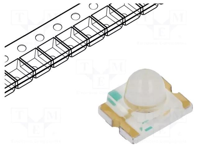 LED; blue; SMD; 1210; 180÷285mcd; 3.2÷3.8VDC; 3.2x2.4x2.4mm; 15° BROADCOM (AVAGO) ASMT-BB20-NS000