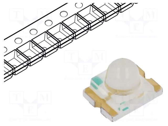 LED; blue; SMD; 1210; 180÷285mcd; 3.2÷3.8VDC; 3.2x2.4x2.4mm; 15° BROADCOM (AVAGO) ASMT-BB20-NS000