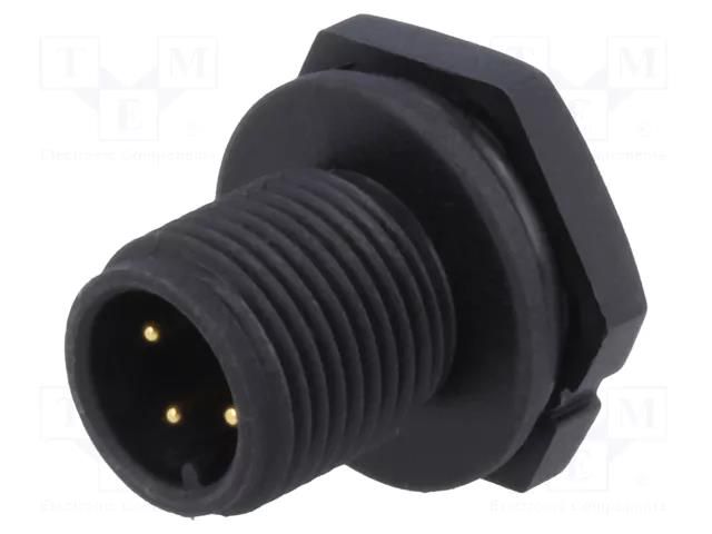 Connector: M12; socket; PIN: 4; male; 250V; IP68; soldering; plastic AMPHENOL LTW LTWM12P-04PMMS-SC