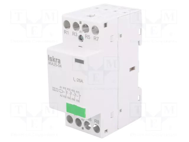 Contactor: 4-pole installation; 25A; 230VAC; NC x4; IKA ISKRA IKA25-04/230V