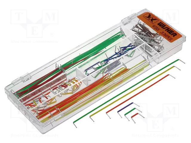 Connection cable; 22AWG; Features: tinned tips; 140pcs. WISHER ENTERPRISE WJW-70B