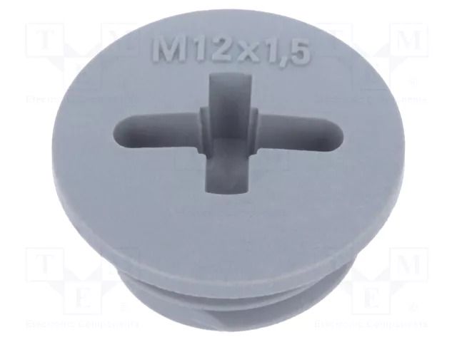 Stopper; M12; 1.5; IP68; polyamide; dark grey; SKINDICHT®; 6mm LAPP BLK-GL-M12+O-R7001