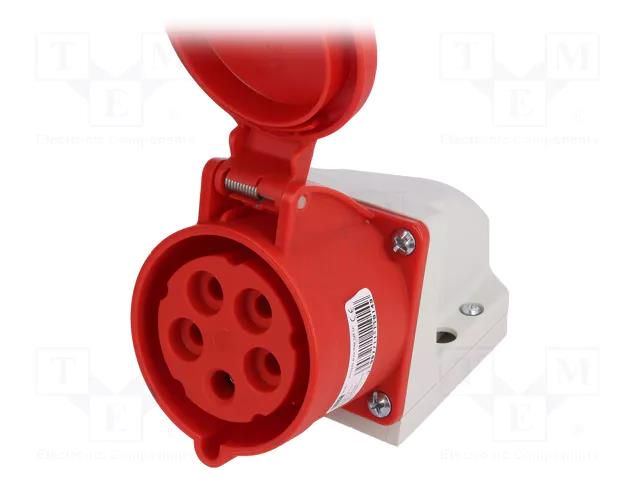 Connector: AC supply 3-phase; socket; female; 32A; 400VAC; IP44 PCE 125-6K