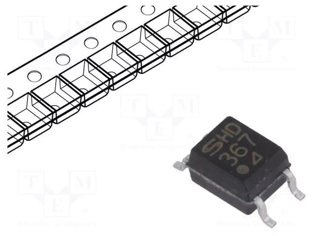 Optocoupler; SMD; Ch: 1; OUT: transistor; Uinsul: 3.75kV; Uce: 80V SHARP PC367NJ0000F