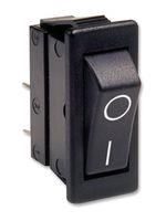 ROCKER SWITCH, SPST, 16A, 250VAC, BLK C1300ARBB-602AW