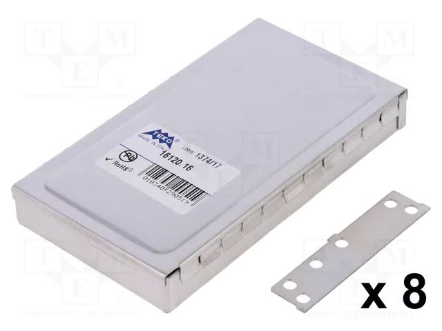 Enclosure: shielding; X: 68mm; Y: 122mm; Z: 17mm; steel TEKO 16120.16