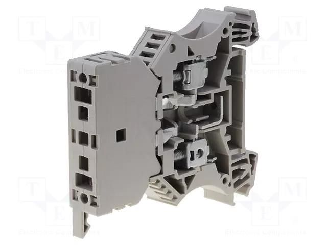 Splice terminal: rail; 6.3A; 500V; screw terminal; beige; wemid WEIDMÜLLER WSI6/2GZ/DEF63