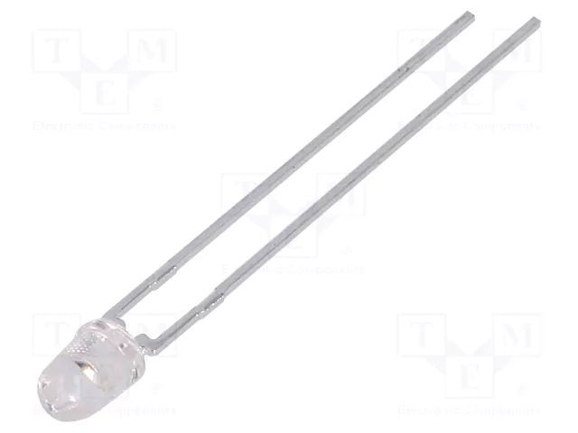 LED; blue; 3mm; 85mcd; 50°; Front: convex; 2.8÷3.8VDC; No.of term: 2 BROADCOM (AVAGO) HLMP-KA45-E0000