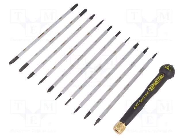 Phillips,slot,Torq-Set®,Torx®,Tri-Wing®; ESD; bag; 11pcs. BERNSTEIN BRN-4-960