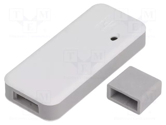 Enclosure: for USB; X: 25mm; Y: 58mm; Z: 10mm; TEK-BERRY; light grey TEKO TEK-USB.30