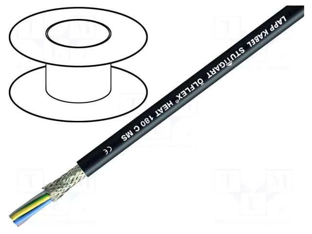 Wire; ÖLFLEX® HEAT 180 C MS; 4G6mm2; Cu; stranded; silicone; black LAPP HEAT180-C-4G6