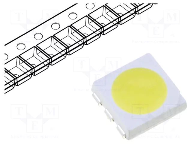 LED; white; SMD; 5050,PLCC6; 5800÷8400mcd; 120°; 60mA; 2.8÷3.6VDC WAH WANG HOLDING WW-WND50TC-U