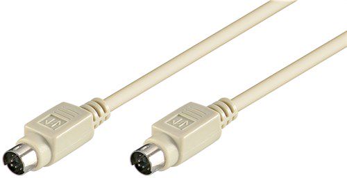 PS/2 Keyboard and Mouse Cable, 5 m, grey - Mini-DIN 6 male (PS/2) > Mini-DIN 6 male (PS/2) 50557