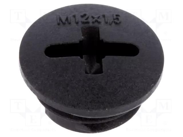 Stopper; M12; 1.5; IP68; polyamide; black; SKINDICHT®; with seal LAPP BLK-GL-M12+O-R9005
