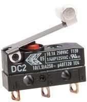 MICRO SW, ROLLER LEVER, SPDT, 10.1A 250V DC2C-A1RB