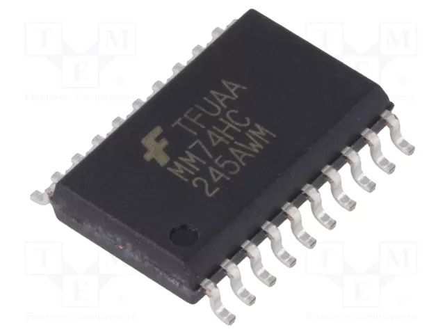 IC: digital; bidirectional,transceiver; Ch: 8; SMD; SO20-W; HC; 80uA ONSEMI MM74HC245AWM