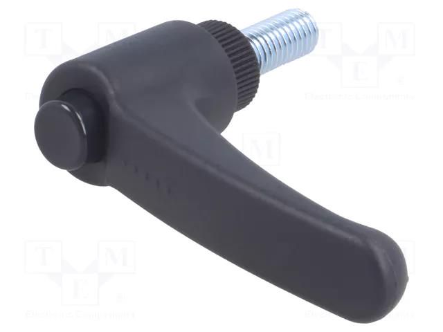Lever; adjustable; Thread len: 20mm; Lever length: 63mm; -30÷130°C ELESA+GANTER ERX.63P-M8X20-C1