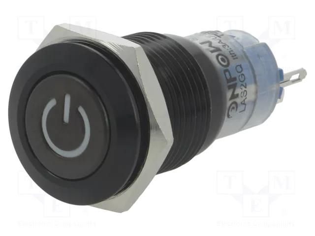 Switch: vandal resistant; Pos: 2; SPDT; 0.5A/220VAC; 1A/24VDC; IP40 ONPOW V16-21DT-24Y-A