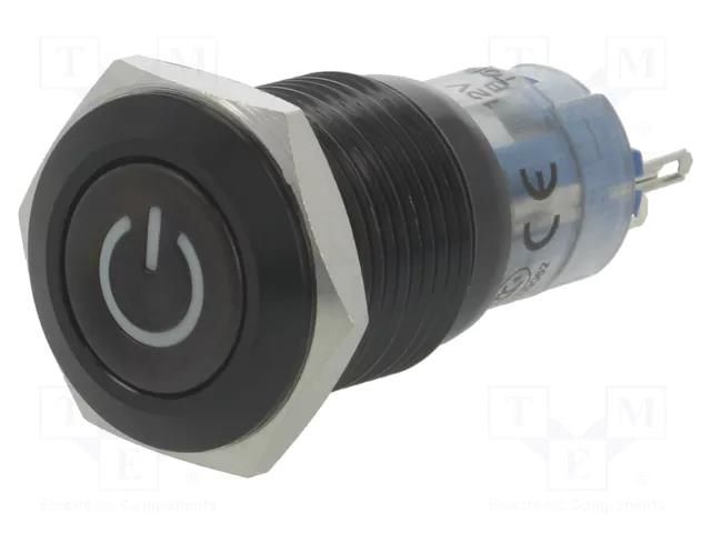 Switch: vandal resistant; Pos: 2; SPDT; 0.5A/220VAC; 1A/24VDC; IP40 ONPOW V16-21DT-12B-A