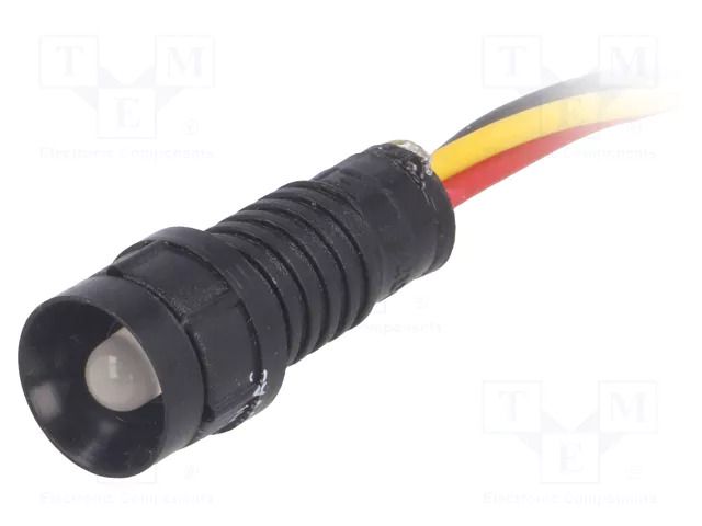 Indicator: LED; recessed; red/yellow; 230VAC; Ø11mm; IP40; cables POLAM-ELTA LRY-D5-230ACWK