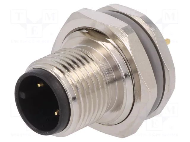 Connector: M12; socket; PIN: 3; male; 250V; straight; IP67; THT; 4A TE Connectivity T4140012031-000