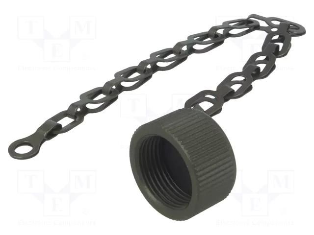 Protection cover; internal thread,threaded joint; olive; MS/DS AMPHENOL DS25043-10D