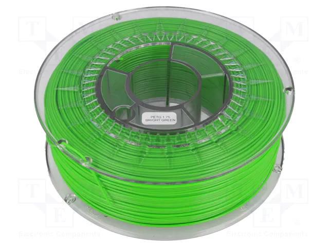 Filament: PET-G; Ø: 1.75mm; green (light); 220÷250°C; 1kg DEVIL DESIGN DEV-PETG-1.75-BG