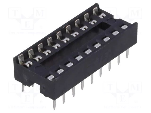 Socket: integrated circuits; DIP18; 7.62mm; THT; Pitch: 2.54mm TE Connectivity 1-2199298-5