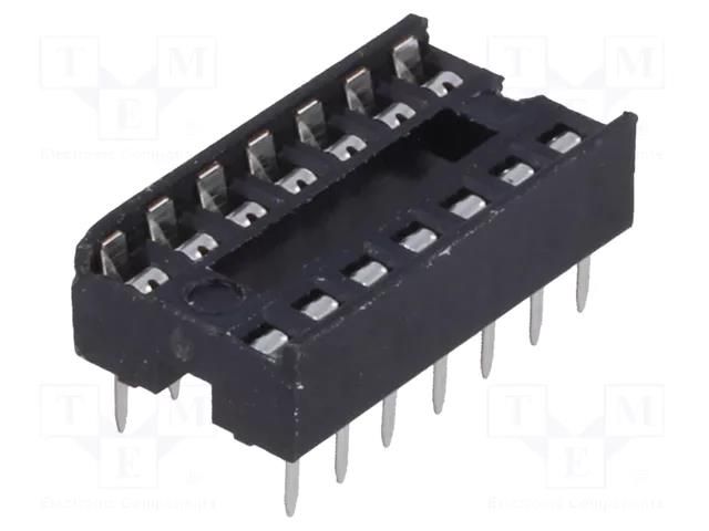 Socket: integrated circuits; DIP14; 7.62mm; THT; Pitch: 2.54mm TE Connectivity 1-2199298-3