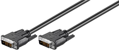 DVI-D Full HD Cable Single Link, nickel-plated, 2 m, black - DVI-D male Single-Link (18+1 pin) > DVI-D male Single-Link (18+1 pin) 50850