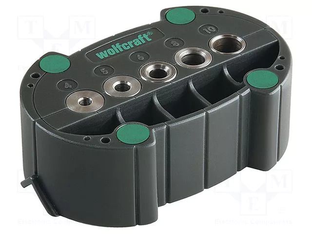 Drill guide; Ø: 4mm,5mm,6mm,8mm,10mm; for drills WOLFCRAFT WF4685000