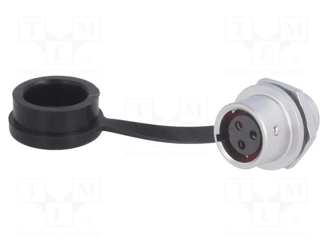 Connector: circular; socket; female; PIN: 3; IP67; SF12; 13A; 250V WEIPU SF1212/S3