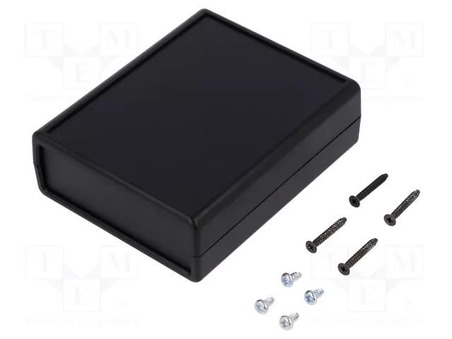 Enclosure: multipurpose; 1593; X: 77mm; Y: 95mm; Z: 30mm; ABS; black HAMMOND HM-1593BBBK