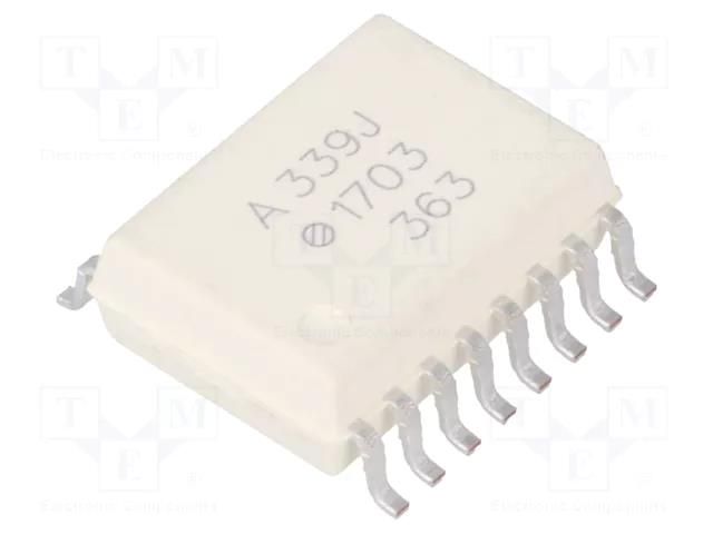 Optocoupler; SMD; Ch: 1; OUT: IGBT driver; 5kV; SO16; 35kV/μs BROADCOM (AVAGO) ACPL-339J-000E