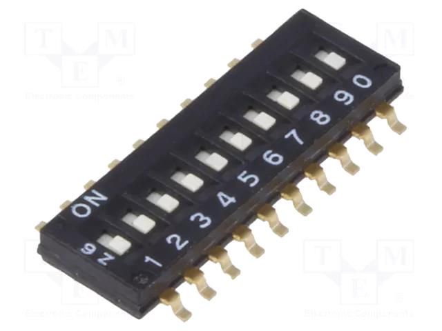 Switch: DIP-SWITCH; Poles number: 10; ON-OFF; 0.025A/24VDC; Pos: 2 OMRON Electronic Components A6H-0101