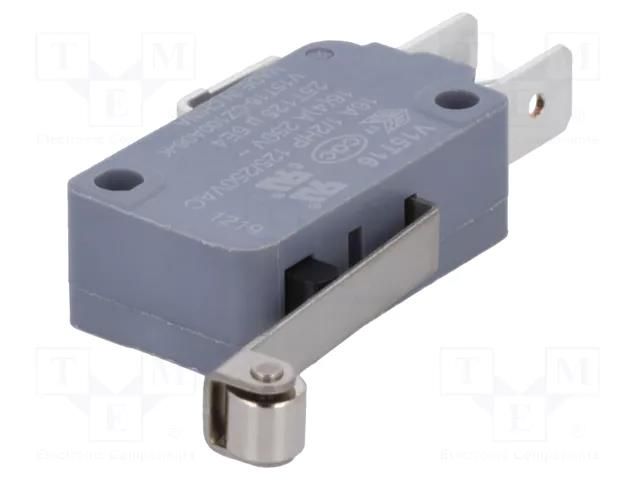 Microswitch SNAP ACTION; 16A/250VAC; with lever (with roller) HONEYWELL V15T16-CZ100A06-K