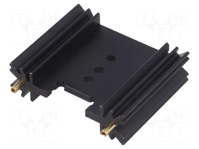 Heatsink: extruded; TO220,TO3P; black; L: 38.1mm; W: 45mm; H: 12.7mm FISCHER ELEKTRONIK SK409-38STS