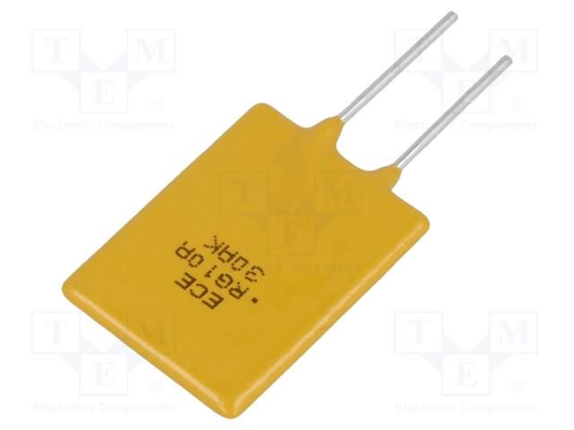 Fuse: PTC polymer; 10A; THT; 5.1mm; Ø0.81x7.6mm ECE RG10A-16