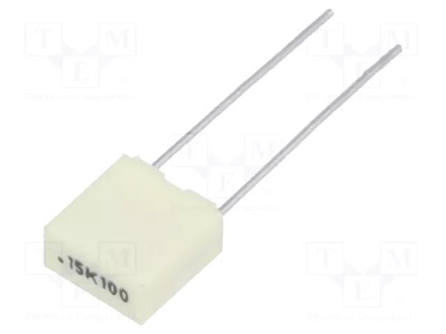 Capacitor: polyester; 150nF; 63VAC; 100VDC; 5mm; ±10%; R82; THT; tape KEMET R82EC3150DQ70K